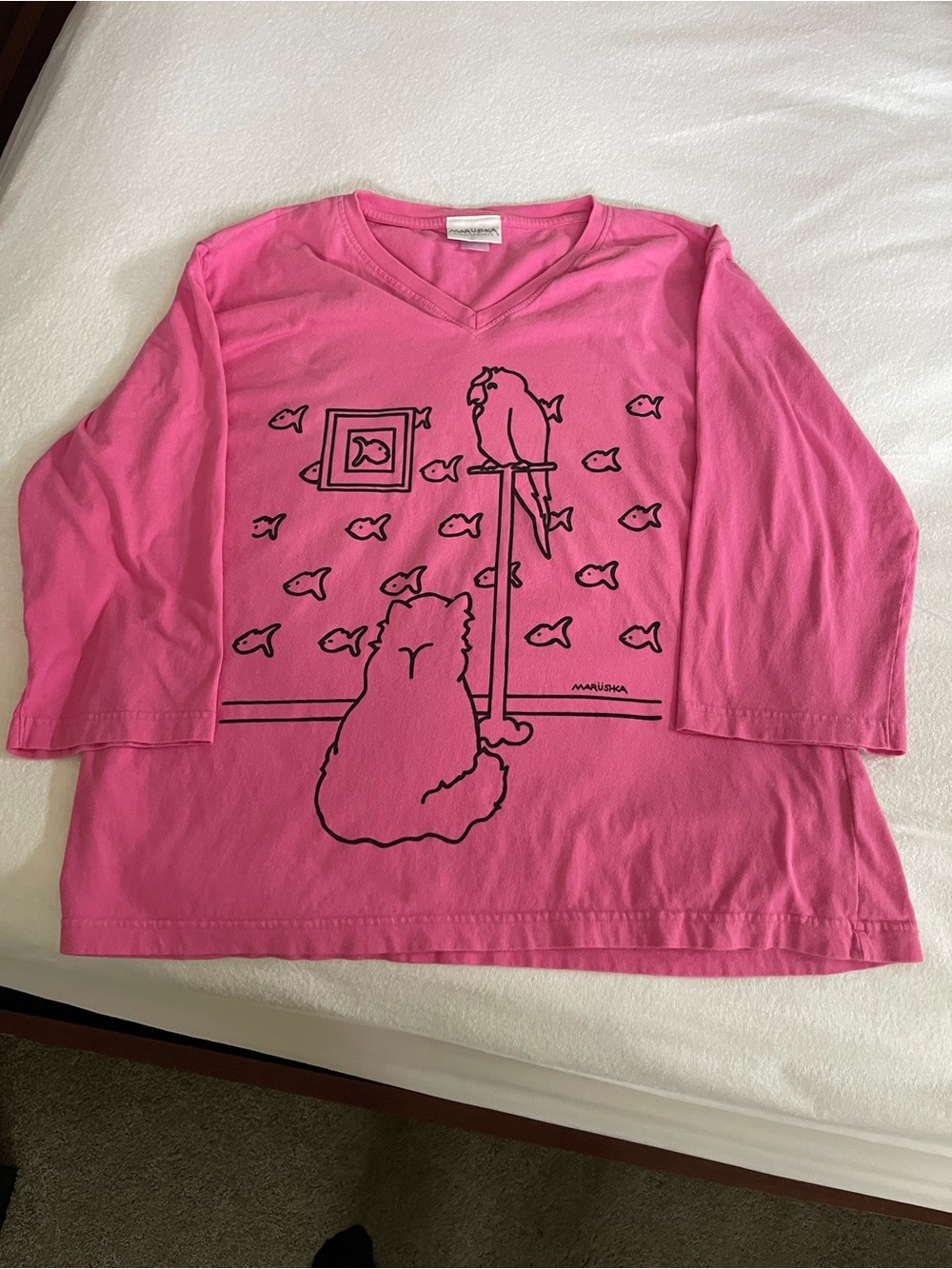 Marushka Graphic V-Neck Top - 2XL